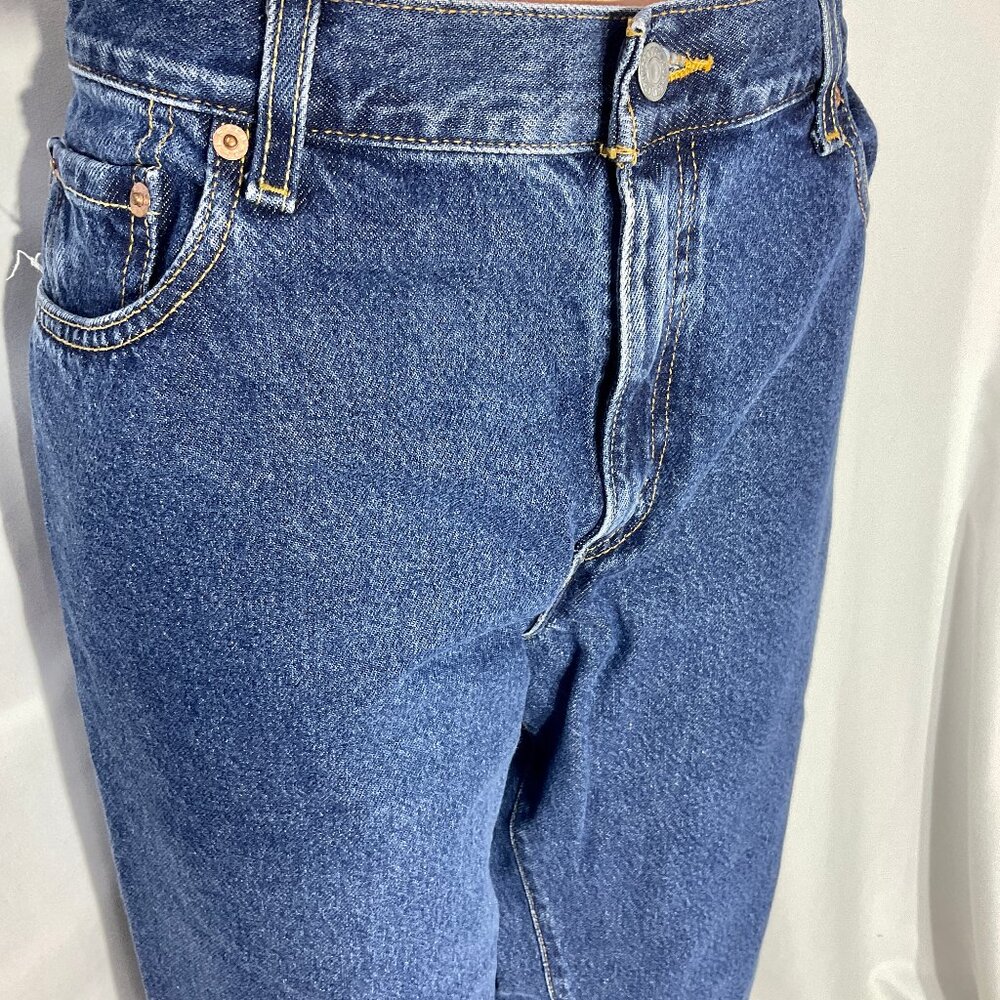 Vintage Levis 550 Sz 12 Classic Relaxed Raw Hem Jeans Womens Y2K 100% Cotton